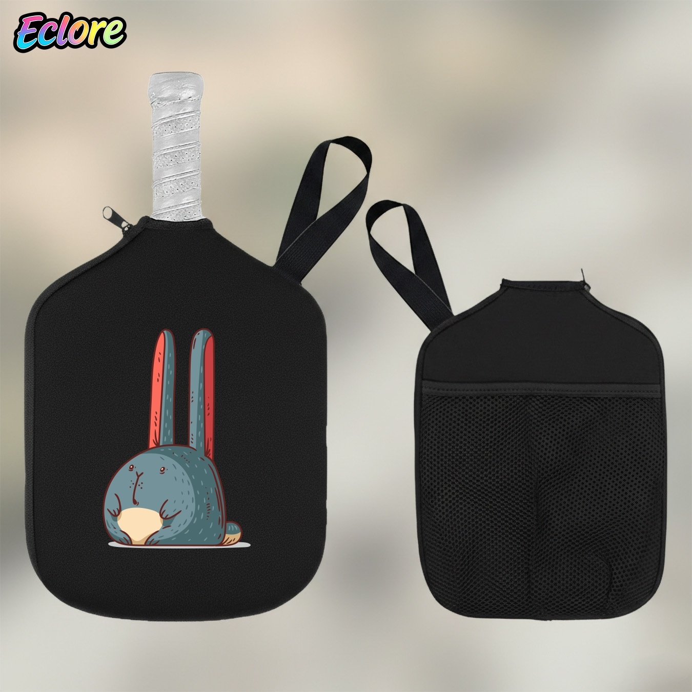 Racket Cover Bag - Cute Rabbit Pickleball Paddle Bag, Durable