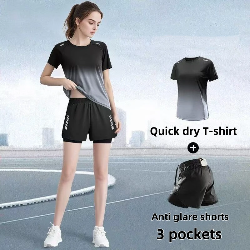 Women's sportswear set, runnin - Badminton Outfit ulasan dan harga