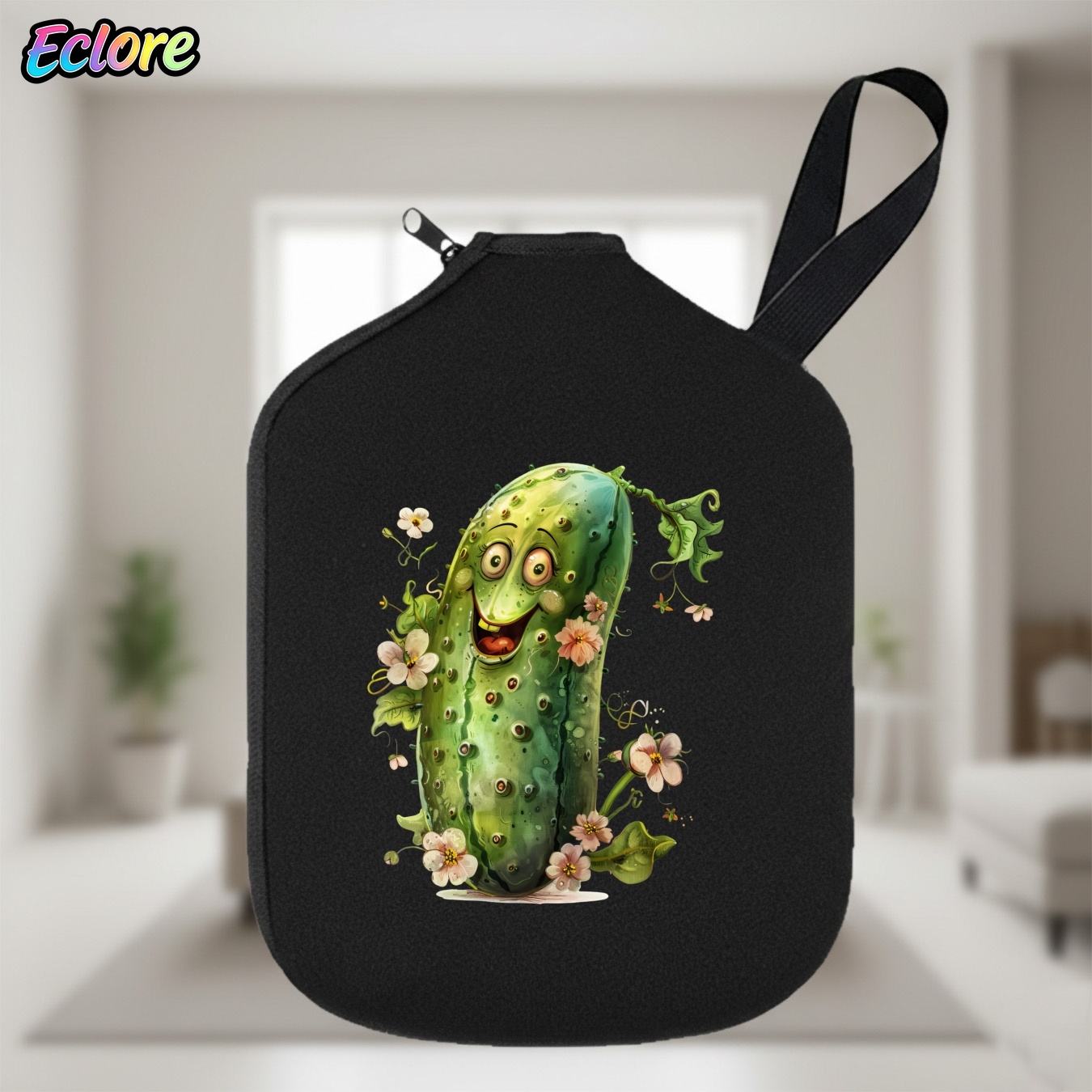 Cartoon Smile Pickleball Paddl - Racket Cover Bag ulasan dan harga